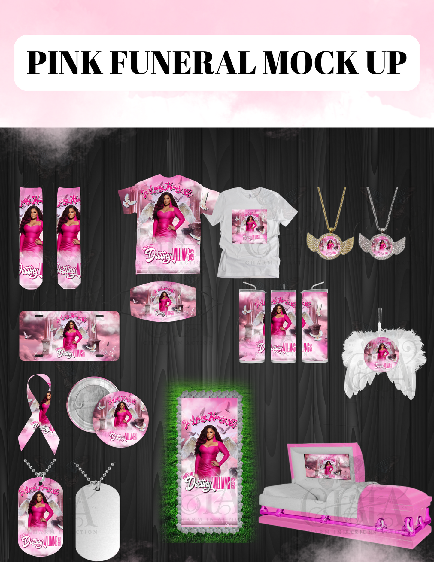 PINK FUNERAL MOCK UP EDITABLE TEMPLATE